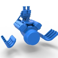 Engine V8 with Centrifugal blower V2 Scale 1:25 - Thumbnail 20