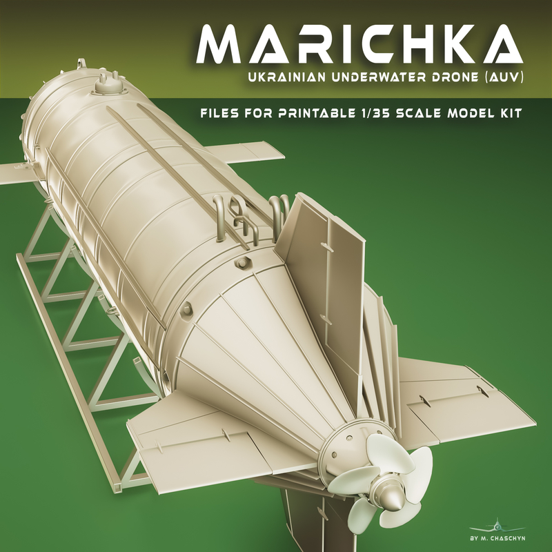 Ukrainian Underwater Drone Marichka with transport platform