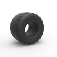 Diecast Monster Jam tire 31 Scale 1:25 - Thumbnail 1