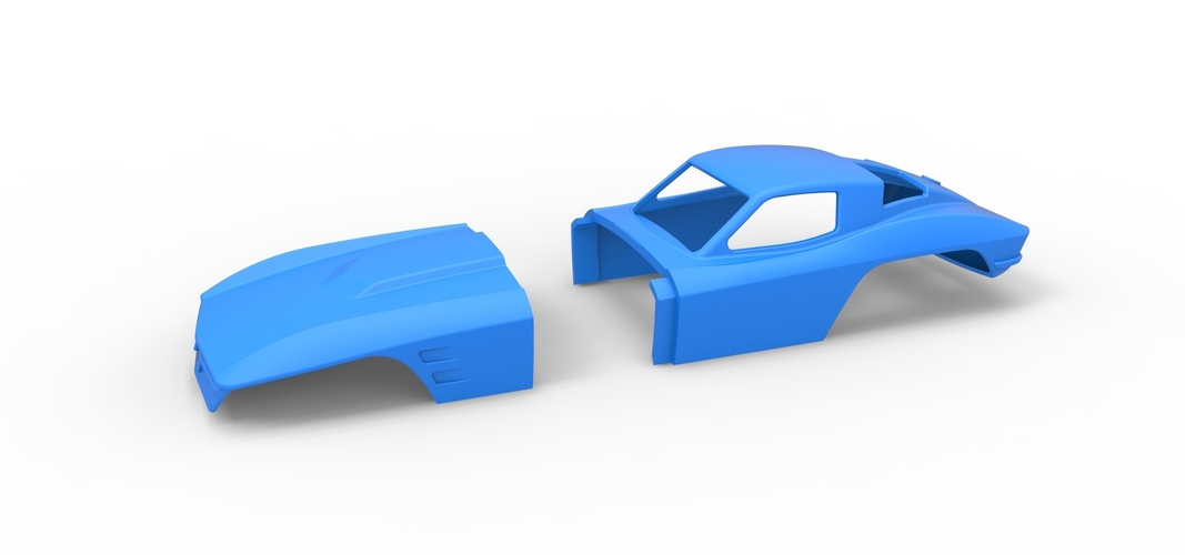 Sport car shell for monster truck 1:25 3D Print 530920