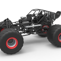 Small Monster truck base Version 2 Scale 1:25 3D Printing 530960