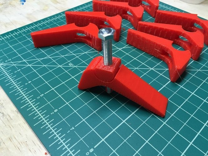 3D Printed Waste Board Clamp for Shapeoko, X-Carve &amp; Other CNC TinkerMake | Pinshape