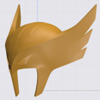 Hawk Girl 3D Printable Helmet: Animated Series style - Thumbnail 3