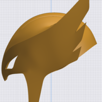 Hawk Girl 3D Printable Helmet: Animated Series style - Thumbnail 4