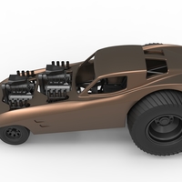 Pulling truck 2wd with Car shell V2 Scale 1:25 - Thumbnail 10