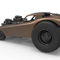 Pulling truck 2wd with Car shell V2 Scale 1:25 - Thumbnail 12