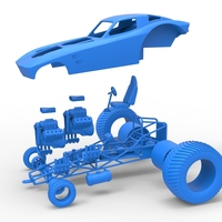 Pulling truck 2wd with Car shell V2 Scale 1:25 - Thumbnail 18