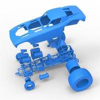 Pulling truck 2wd with Car shell V2 Scale 1:25 - Thumbnail 19