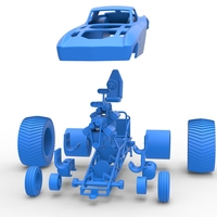 Pulling truck 2wd with Car shell V2 Scale 1:25 - Thumbnail 21