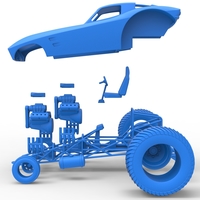 Pulling truck 2wd with Car shell V2 Scale 1:25 - Thumbnail 22