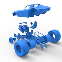 Pulling truck 2wd with Car shell V2 Scale 1:25 - Thumbnail 24