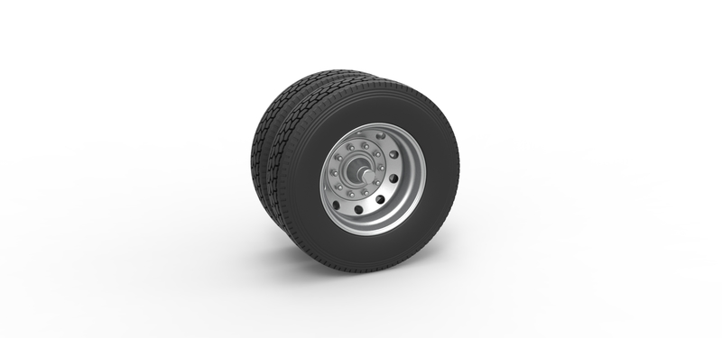 10 Hole double wheel of trailer 1:25