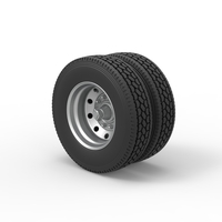 10 Hole double wheel of trailer 1:25 - Thumbnail 7