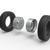 10 Hole double wheel of trailer 1:25 - Thumbnail 10