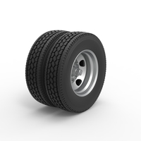 5 Hole double wheel of trailer 1:25 - Thumbnail 2