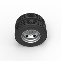 5 Hole double wheel of trailer 1:25 - Thumbnail 6