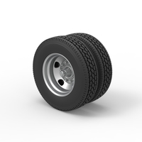 5 Hole double wheel of trailer 1:25 - Thumbnail 7