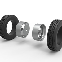 5 Hole double wheel of trailer 1:25 - Thumbnail 10