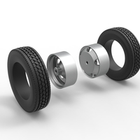 5 Hole double wheel of trailer 1:25 - Thumbnail 11