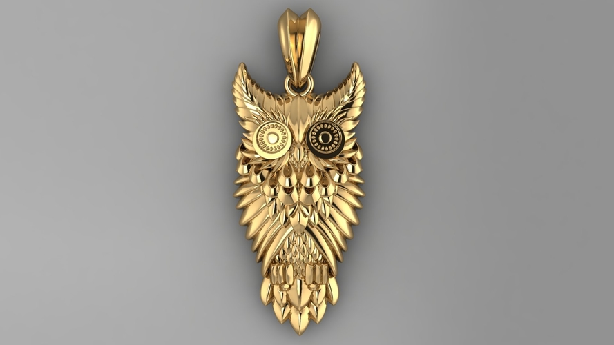 Owl Pendant 3D Print 531306