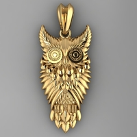 Small Owl Pendant 3D Printing 531306