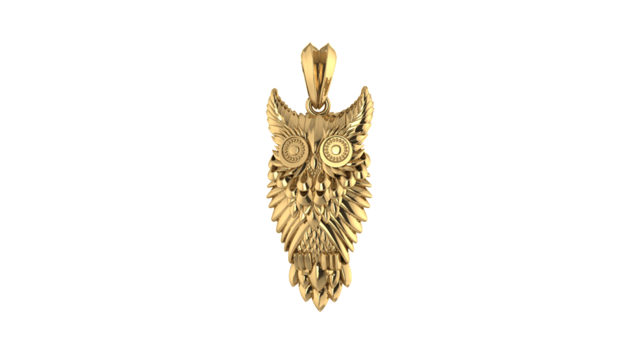 Owl Pendant 3D Print 531307