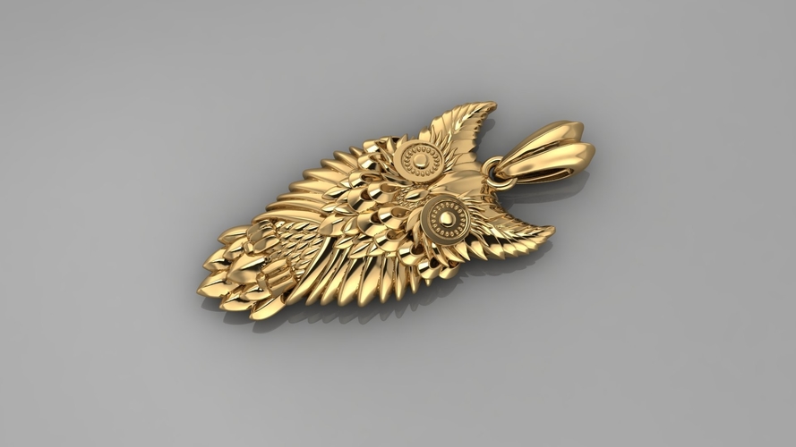 Owl Pendant 3D Print 531308