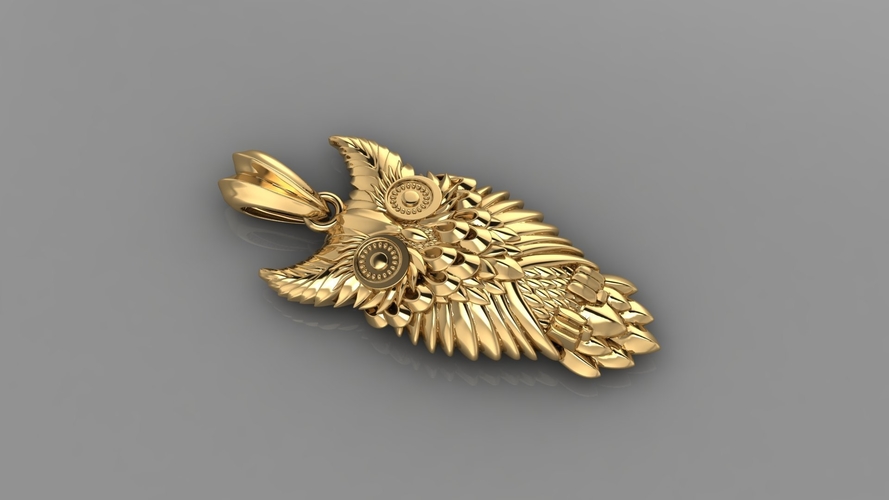 Owl Pendant 3D Print 531309