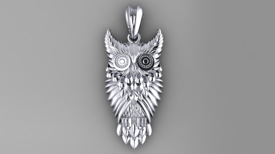 Owl Pendant 3D Print 531310