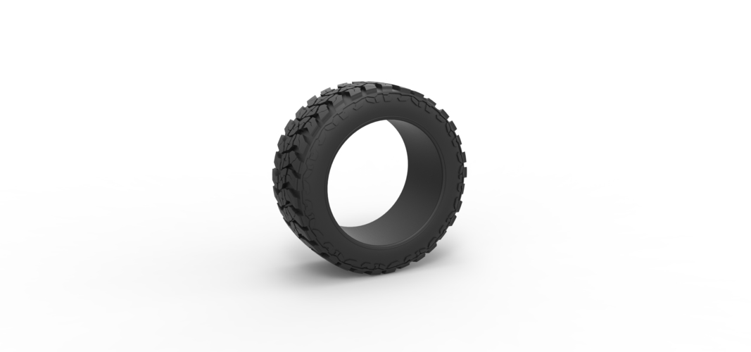 Diecast offroad tire 111 Scale  1:25 3D Print 531339
