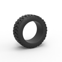 Small Diecast offroad tire 111 Scale  1:25 3D Printing 531339