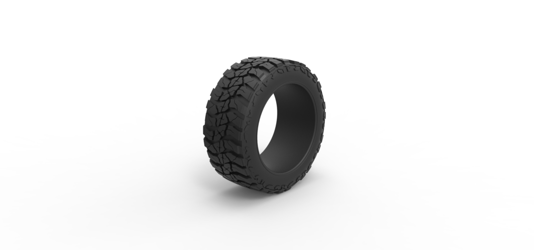 Diecast offroad tire 111 Scale  1:25 3D Print 531340