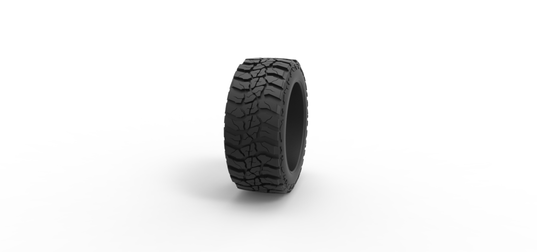 Diecast offroad tire 111 Scale  1:25 3D Print 531341