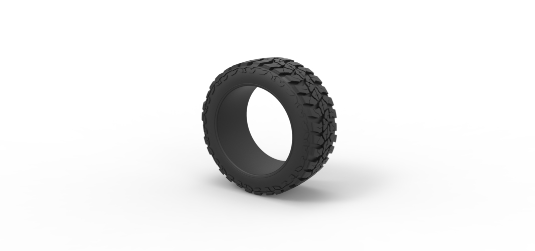 Diecast offroad tire 111 Scale  1:25 3D Print 531345