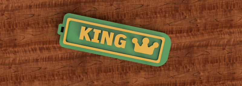 "Royal Wordplay Backpack Charm: Be the King of Style!"