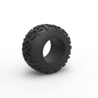 Small Diecast offroad tire 115 Scale 1:25 3D Printing 531406