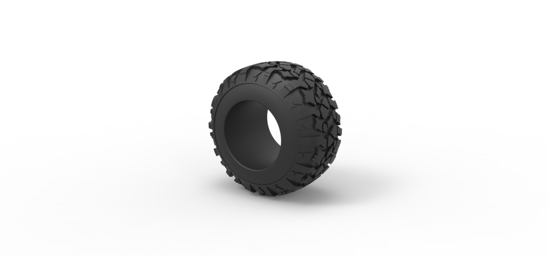 Diecast offroad tire 115 Scale 1:25 3D Print 531412