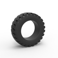 Small Offroad tire 116 Scale 1:25 3D Printing 531429