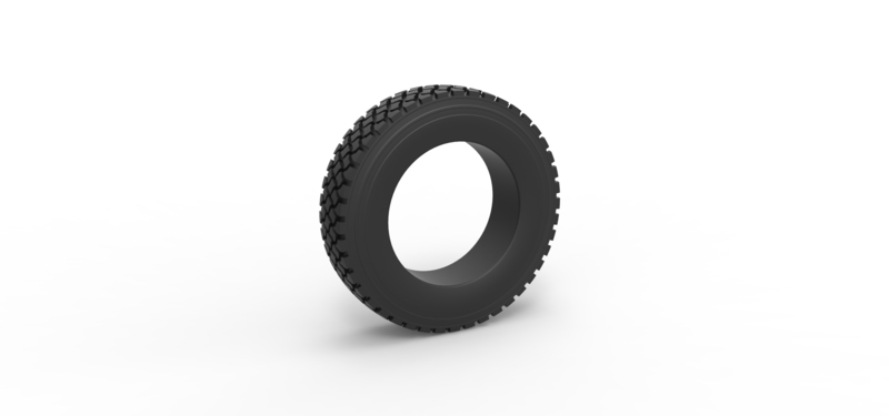 Semi truck tire 7 Scale 1:25