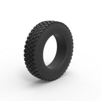 Semi truck tire 7 Scale 1:25 - Thumbnail 2