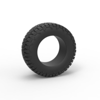 Small Offroad tire 117 Scale 1:25 3D Printing 531461