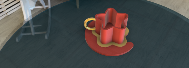 CELESTIAL HARMONY 3D STAR MUG AND CRESCENT PLATE SET