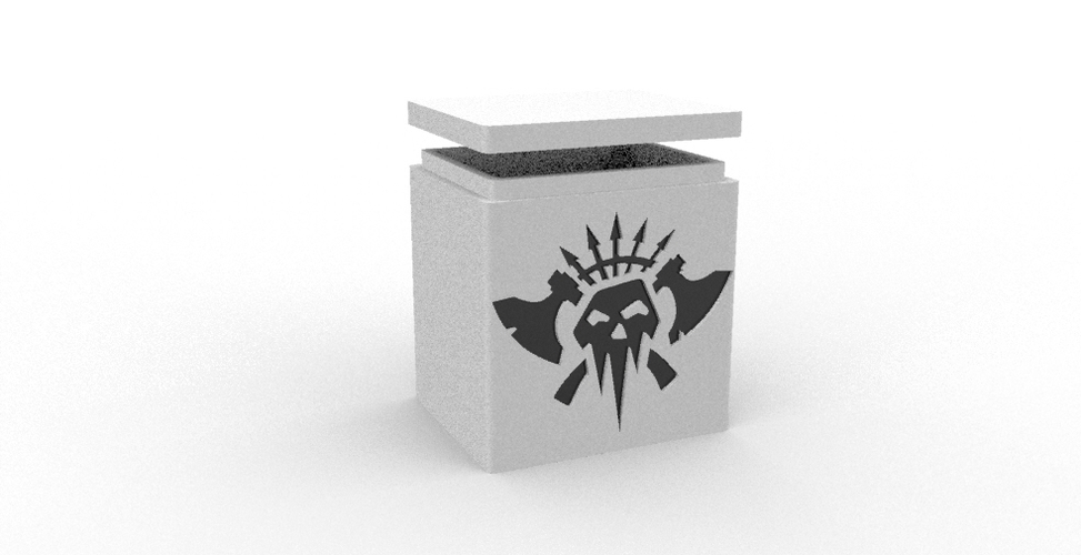 DECK BOX warhammer orcs clan 3D Print 531545