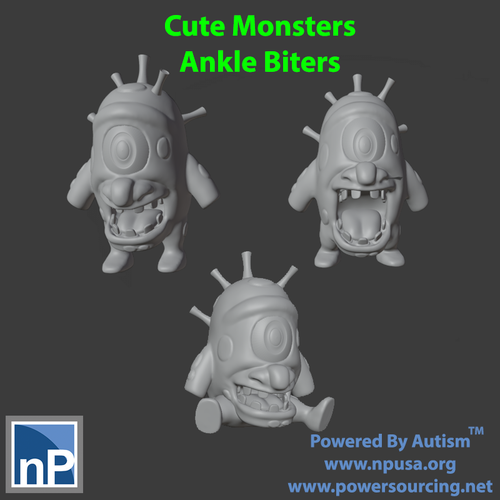 Cute Monsters (Ankle Biters) 3D Print 531629