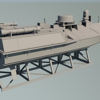 Ukrainian naval drone SeaBaby with stand resin kit files - Thumbnail 22