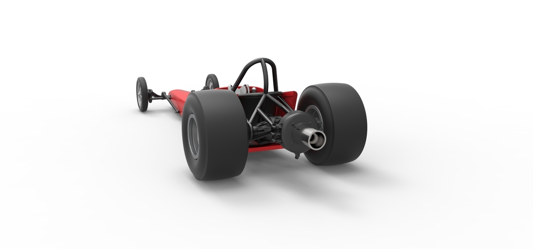 Dragster with Turbonique drag axle 1:25 3D Print 531663