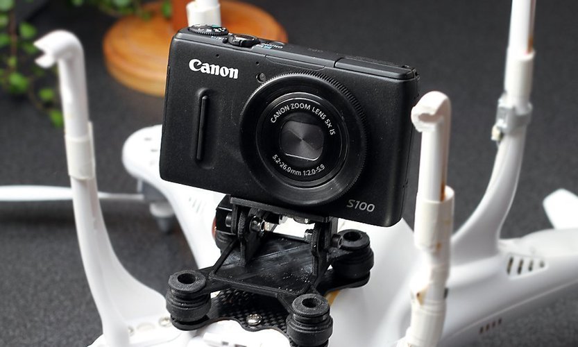 Camera tilt mechanism for quadrocopter  (Canon S100) 3D Print 53187