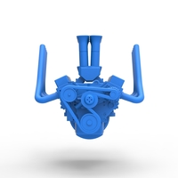 Engine V8 for Supermodified race car V2 Scale 1 to 25 - Thumbnail 4