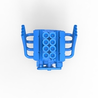 Engine V8 for Supermodified race car V2 Scale 1 to 25 - Thumbnail 6