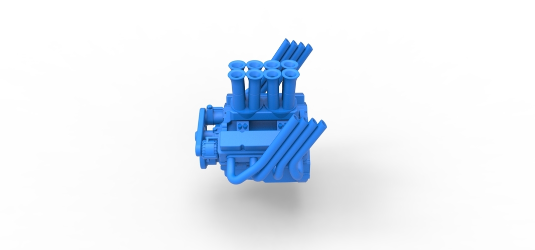 Engine V8 for Supermodified race car V2 Scale 1 to 25 3D Print 531879